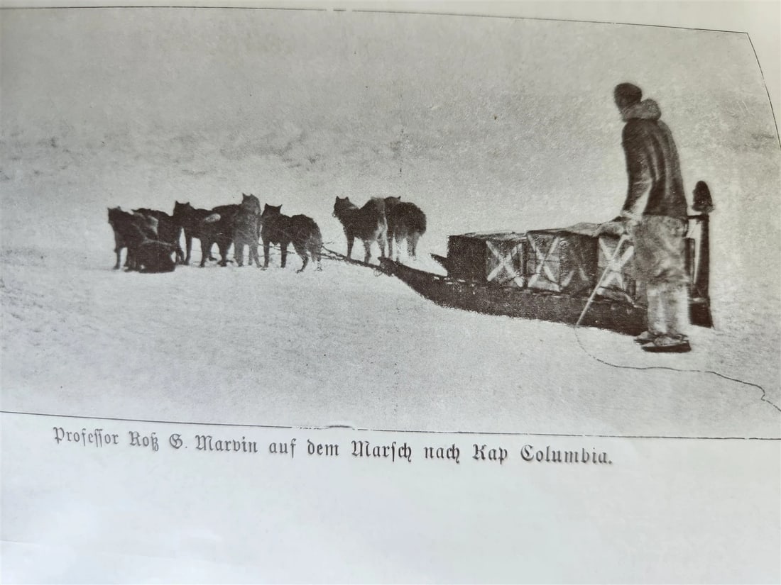 1910 DISCOVERY of NORTH POLE by ROBERT PEARY in GERMAN antique ILLUSTRATED - 19