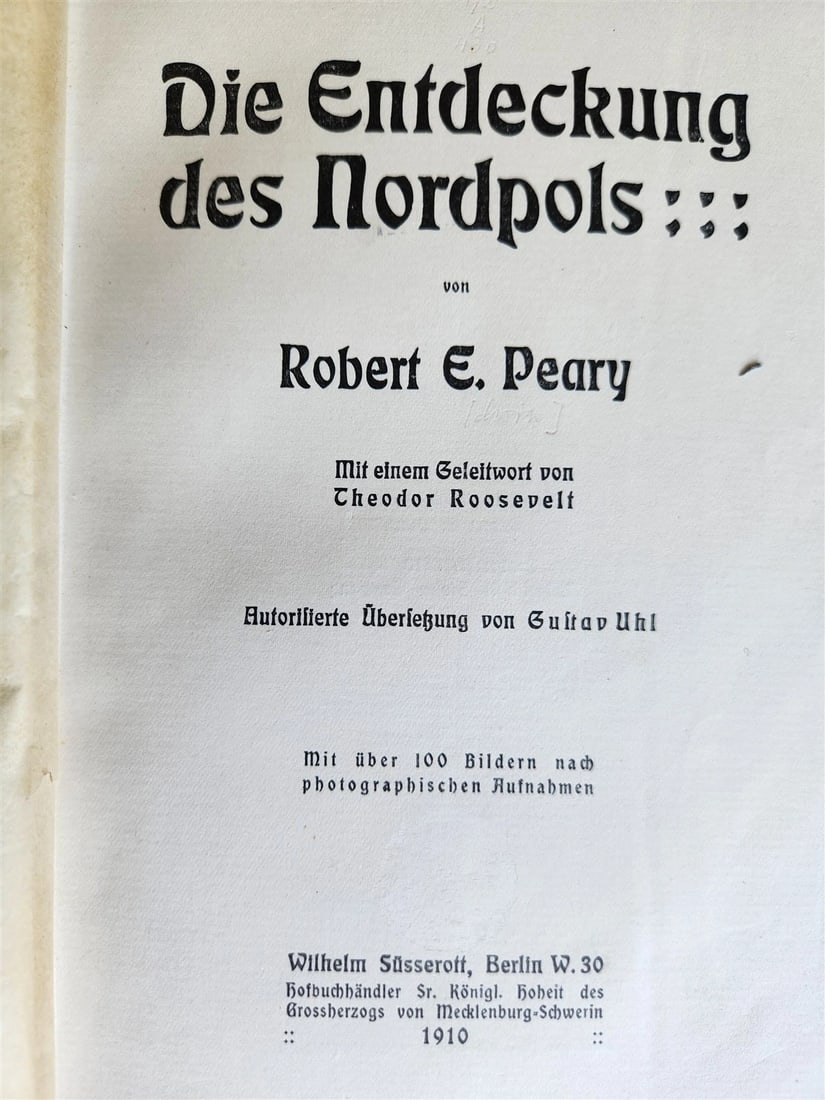 1910 DISCOVERY of NORTH POLE by ROBERT PEARY in GERMAN antique ILLUSTRATED - 2