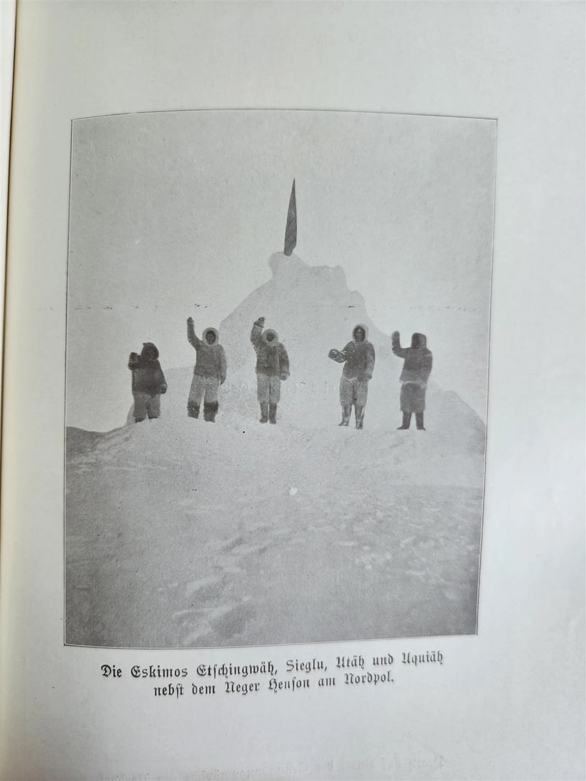 1910 DISCOVERY of NORTH POLE by ROBERT PEARY in GERMAN antique ILLUSTRATED - 8