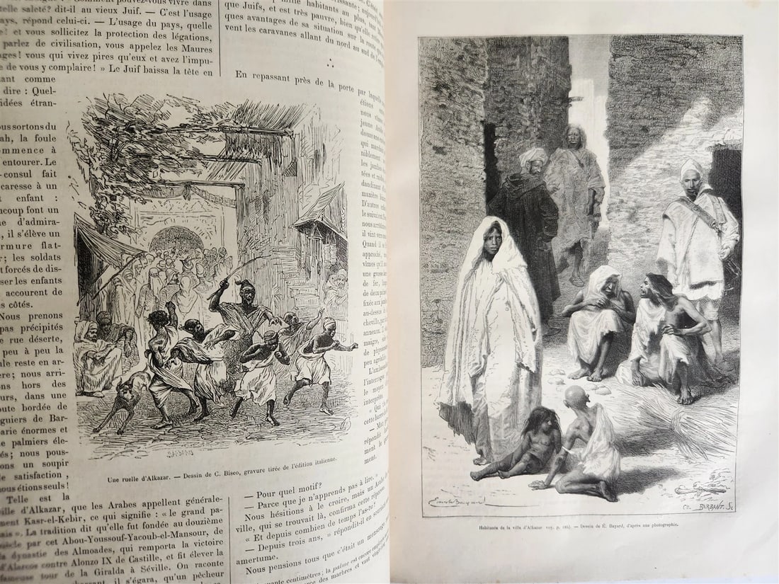 1879 HISTORY VOYAGES ILLUSTRATED antique UZBEKISTAN S.AMERICA MOROCCO NEW GUINEA - 14