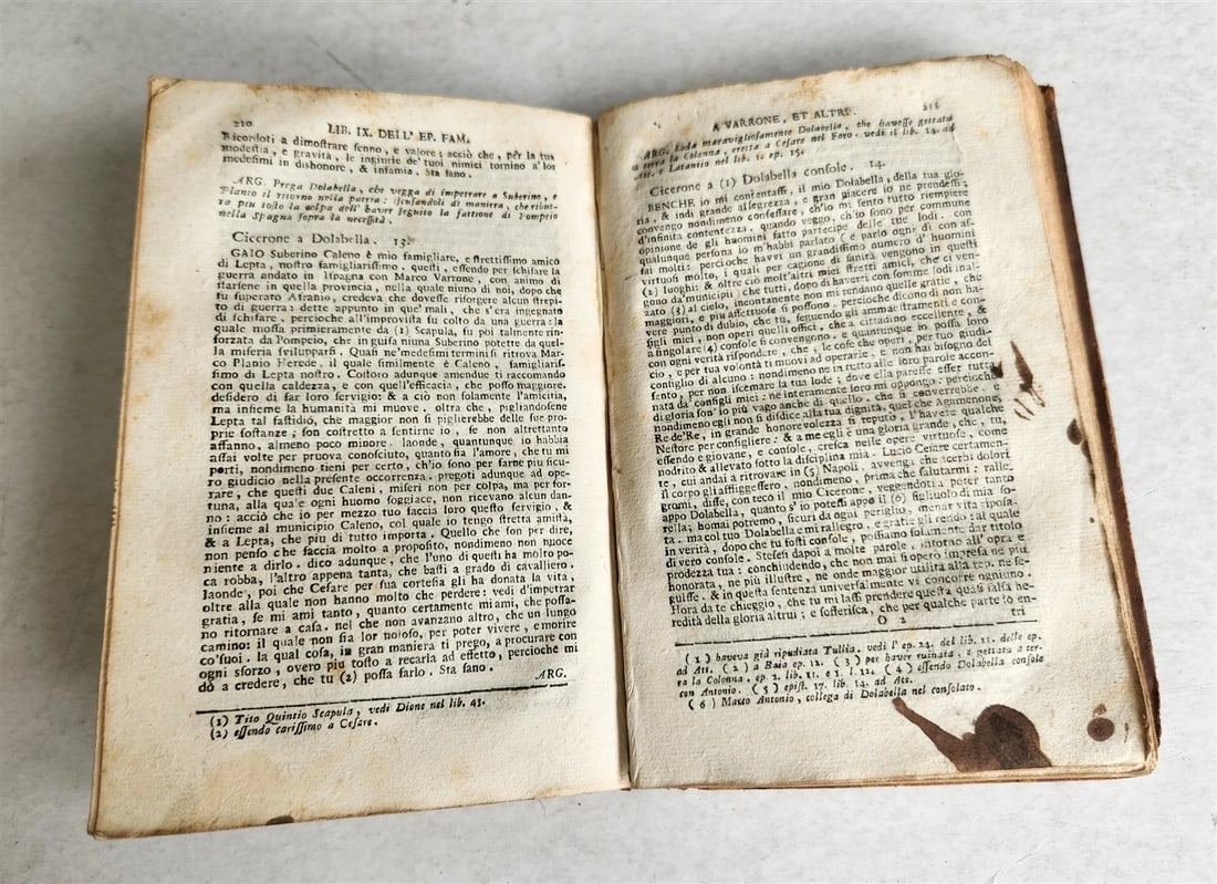 1761 LE EPISTOLE FAMIGLIARI di CICERONE da ALDO MANUZIO antique - 6