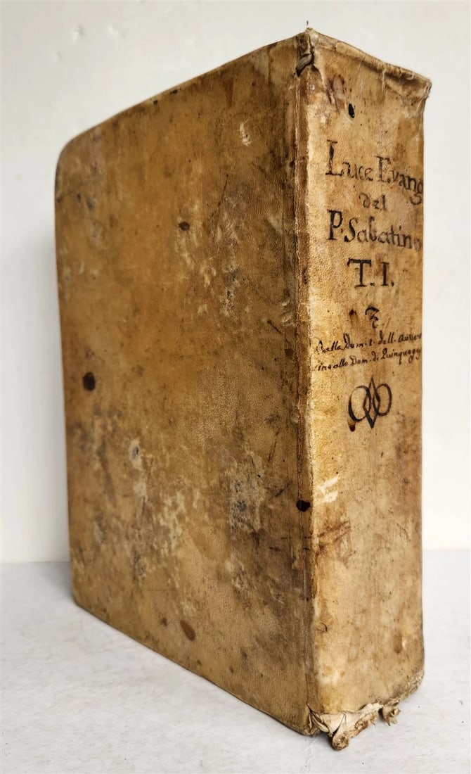 1723 THEOLOGY by D. LUDOVICO SABATINO LA LUCE EVANGELICA antique VELLUM BOUND (1 of 11)