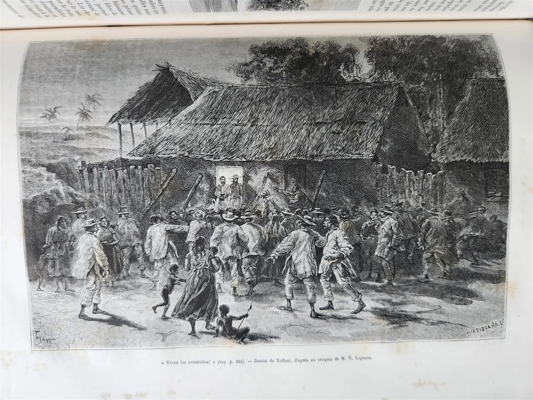 1882 HISTORY of VOYAGES ILLUSTRATED antique CAUCASUS VENEZUELA SYRIA BELGIUM - 6
