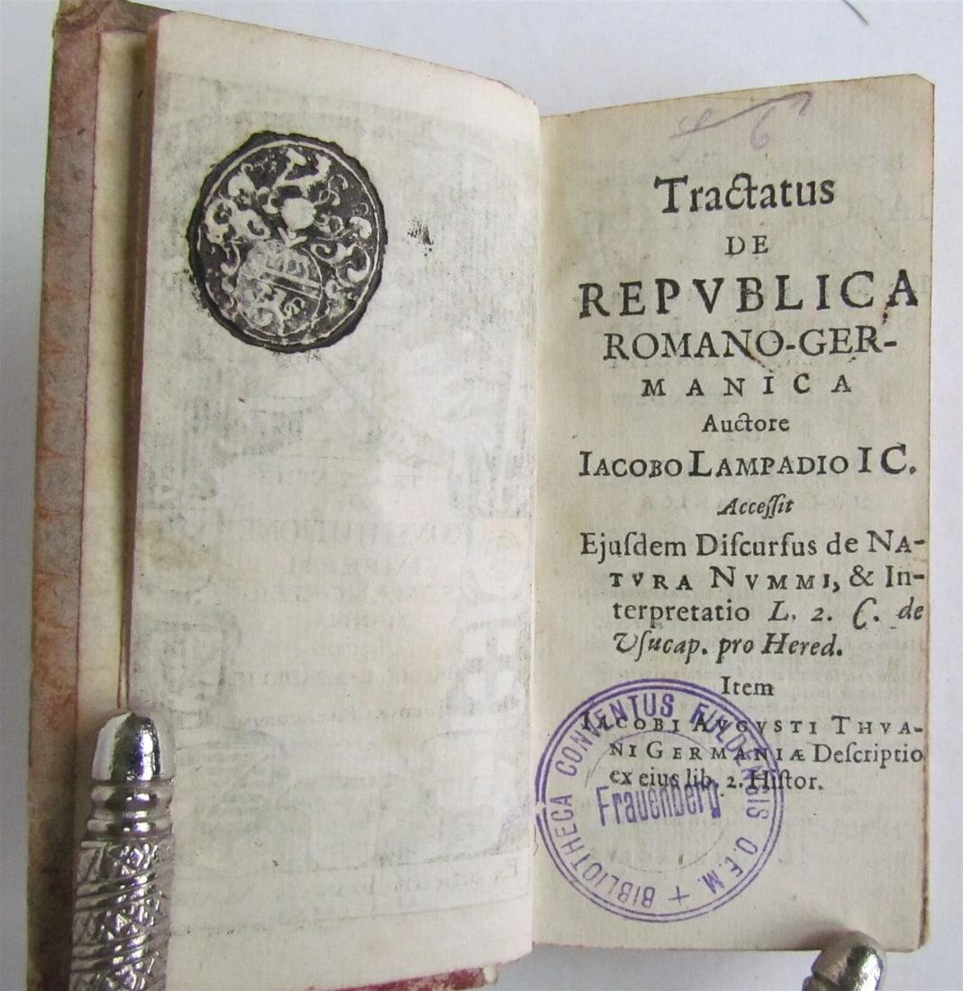 1634 Treatise on Constitution of the Roman-Germanic Empire antique - 3