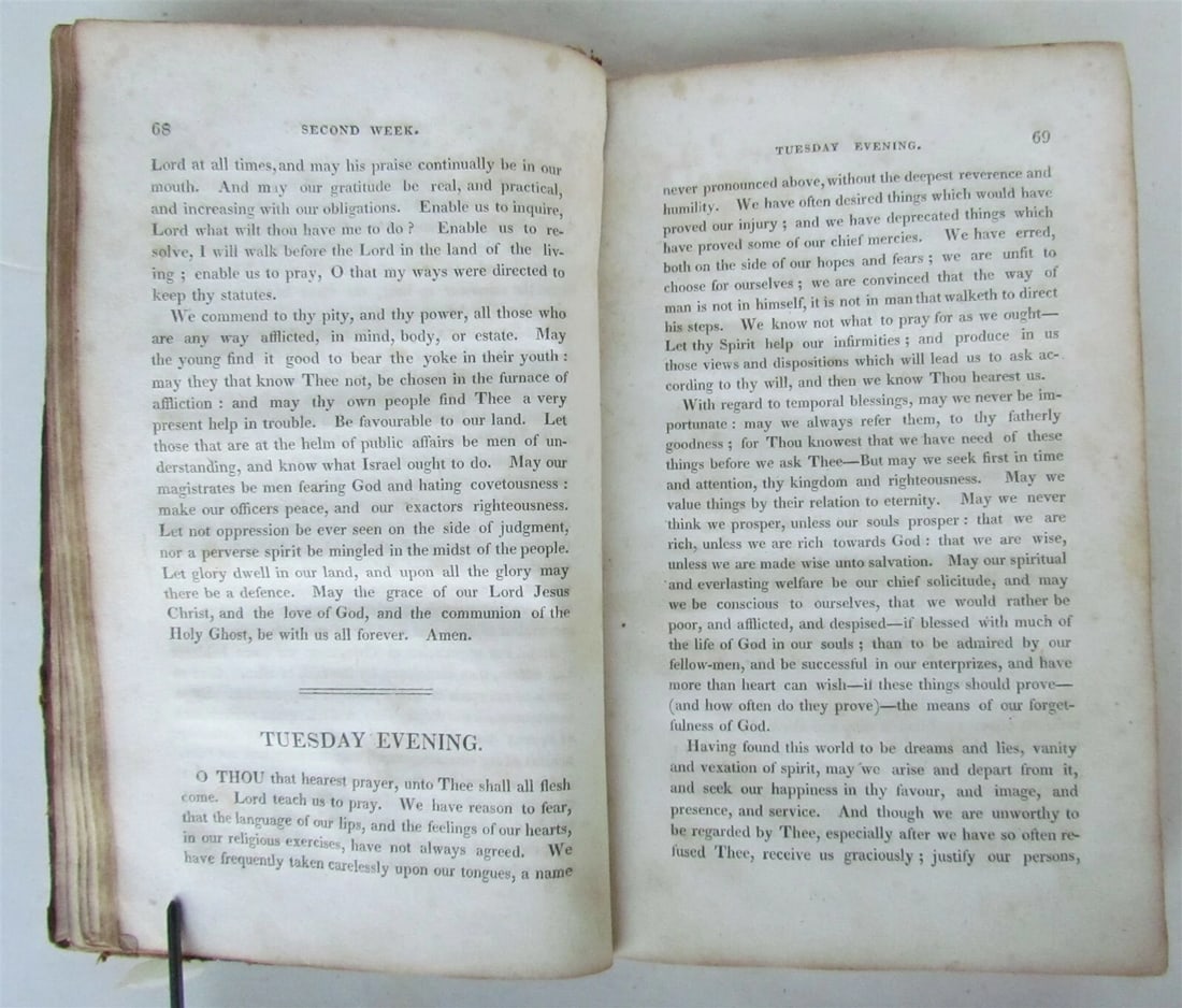 1824 PRAYERS for USE of FAMILIES DOMESTIC MINISTER'S ASSISTANT antique AMERICANA - 5