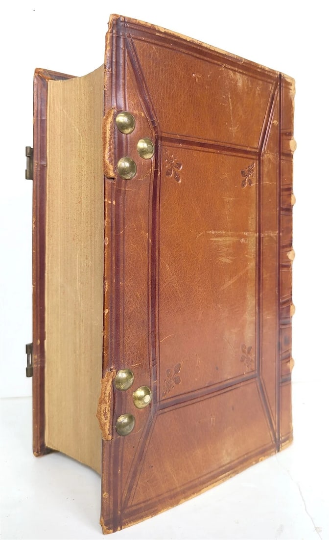 1867 BIBLE in DUTCH antique nice leather binding - 4