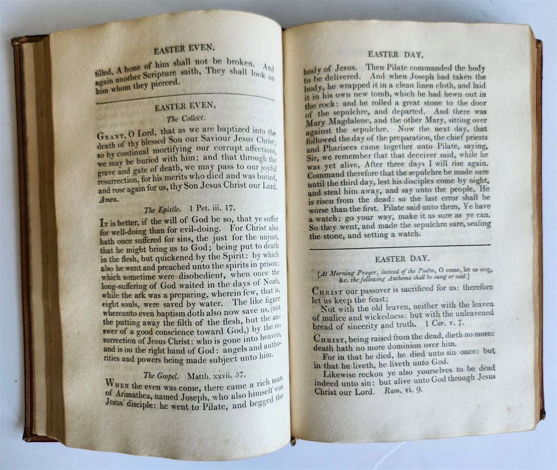 1807 BOOK of COMMON PRAYER ILLUSTRATED w/ PSALMS of DAVID antique in ENGLISH - 7