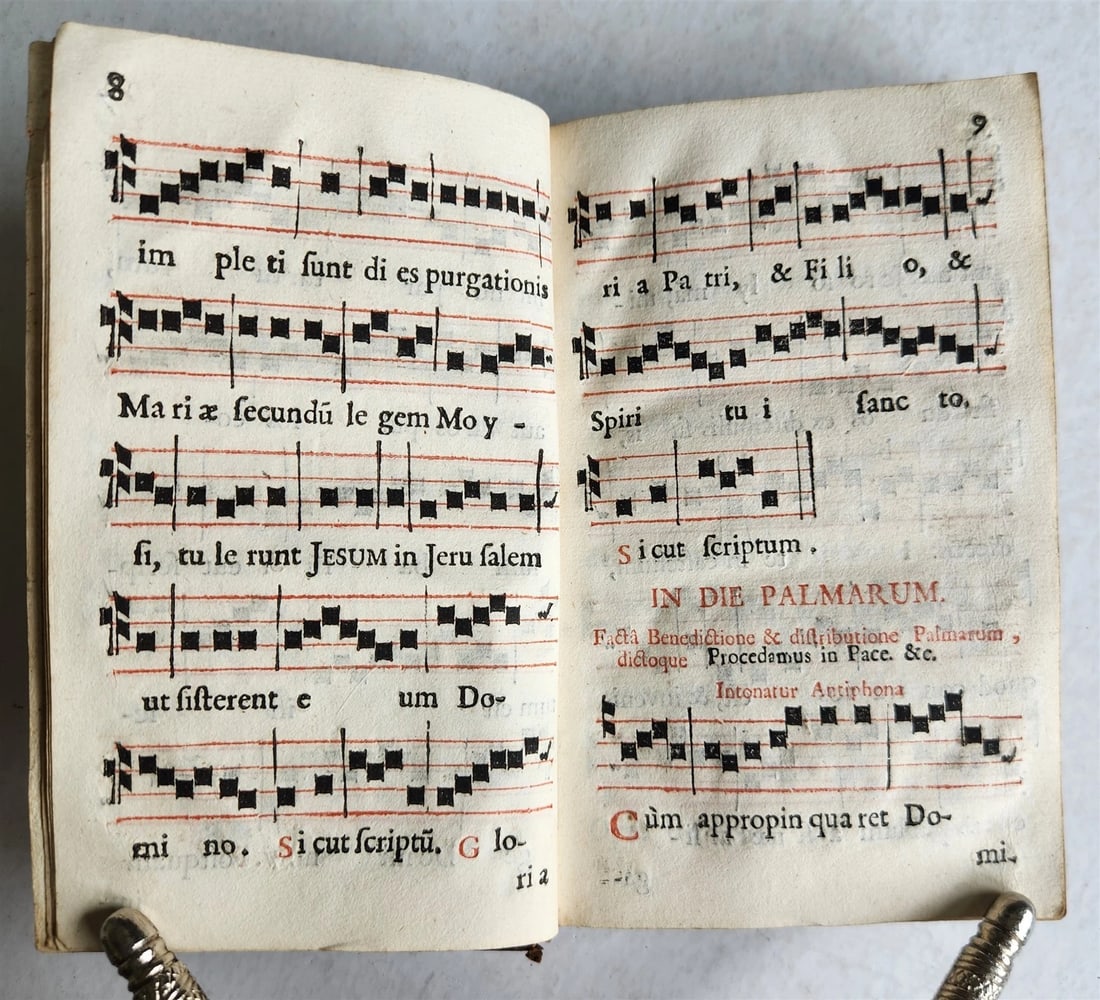 1707 MISSAL antique ILLUSTRATED w/ 20 FOLDING PLATES in GERMAN - 4