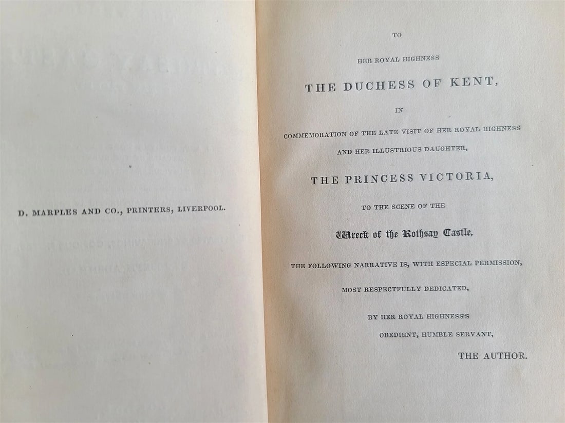 1834 NARRATIVE of WRECK of ROTHSAY CASTLE STEAM PACKET ADSHEAD antique SHIPWRECK - 5