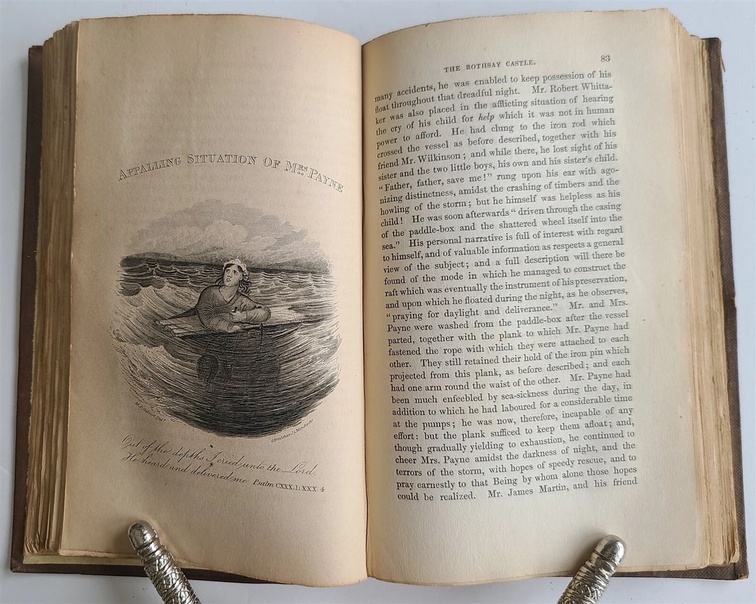 1834 NARRATIVE of WRECK of ROTHSAY CASTLE STEAM PACKET ADSHEAD antique SHIPWRECK - 7