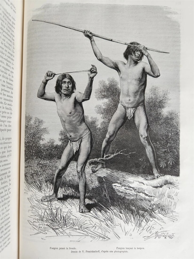 1885 HISTORY of VOYAGES ILLUSTRATED antique CHILE TUNISIA POLYNESIA INDIA (1 of 20)