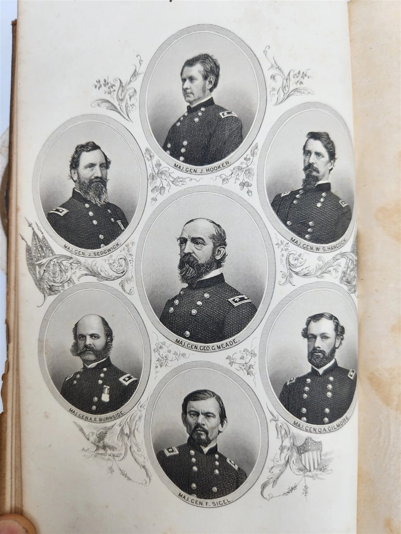 1865 GRANT & SHERMAN their CAMPAIGNS & GENERALS by Headley antique ILLUSTRATED - 4
