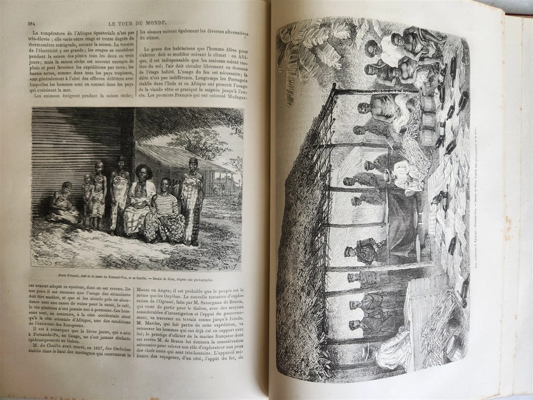 1876 HISTORY VOYAGES ILLUSTRATED antique USA CHINA AFRICA TAHITI TURKEY ARMENIA - 10