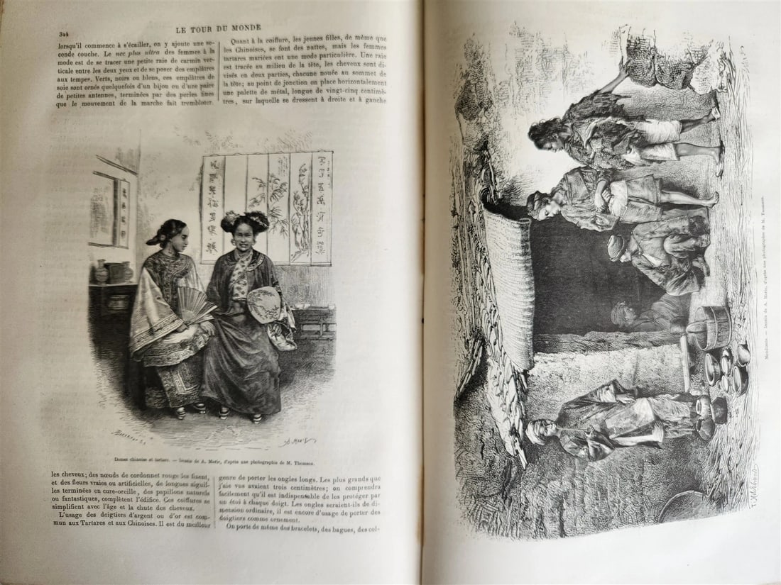1876 HISTORY VOYAGES ILLUSTRATED antique USA CHINA AFRICA TAHITI TURKEY ARMENIA - 7