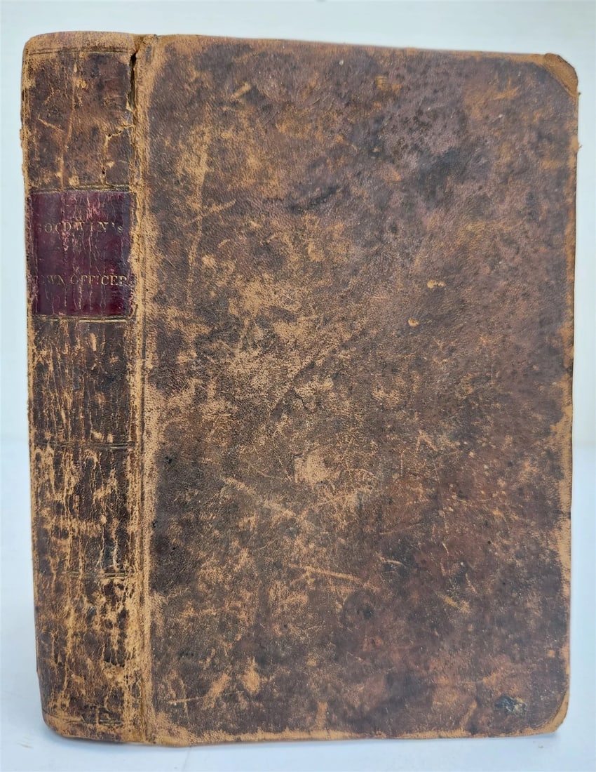 1825 TOWN OFFICER or, LAWS of MASSACHUSSETTS antique Americana - 2