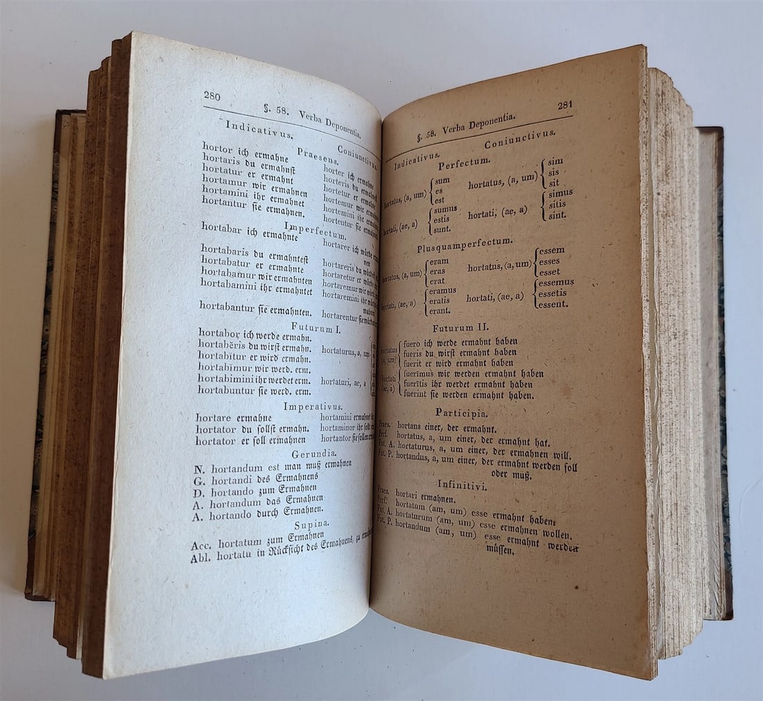1834 DETAILED LATIN GRAMMAR in GERMAN antique Ausfuhrliche Lateinische Grammatik - 4