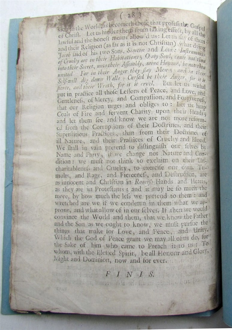 1691 Mr. FLEETWOOD SERMON PREACHED before HOUSE of COMMONS antique in ENGLISH - 3