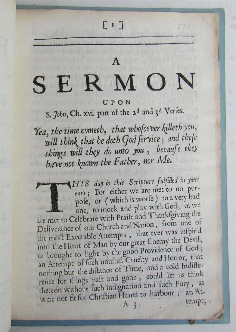 1691 Mr. FLEETWOOD SERMON PREACHED before HOUSE of COMMONS antique in ENGLISH - 4