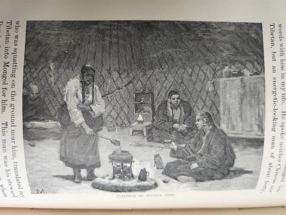 1891 LAND of LAMAS antique ILLUSTRATED Journey Through China Mongolia & Tibet - 10