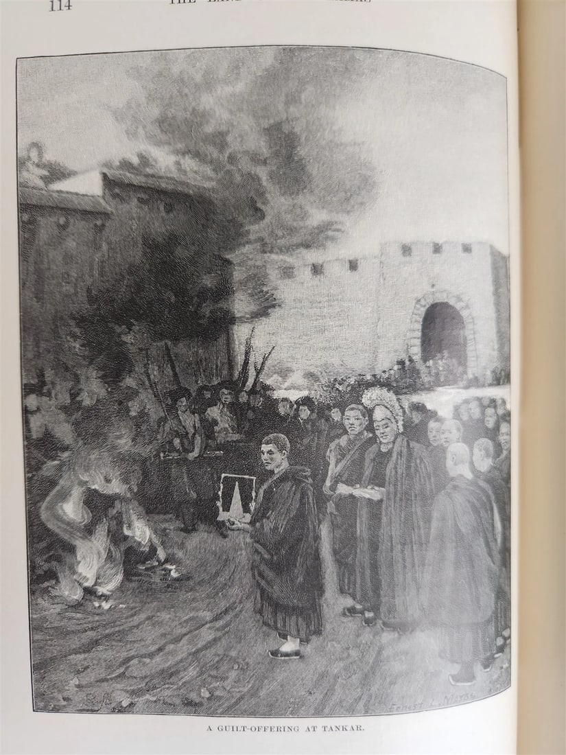 1891 LAND of LAMAS antique ILLUSTRATED Journey Through China Mongolia & Tibet - 15