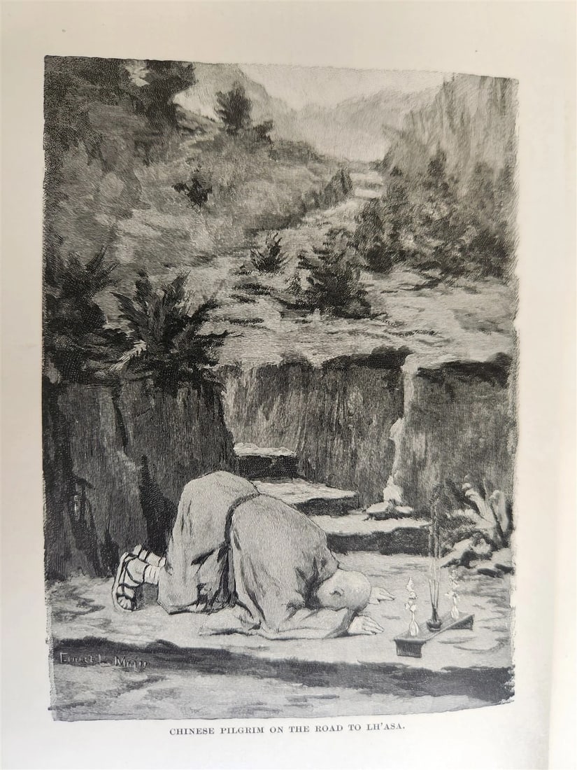 1891 LAND of LAMAS antique ILLUSTRATED Journey Through China Mongolia & Tibet - 3