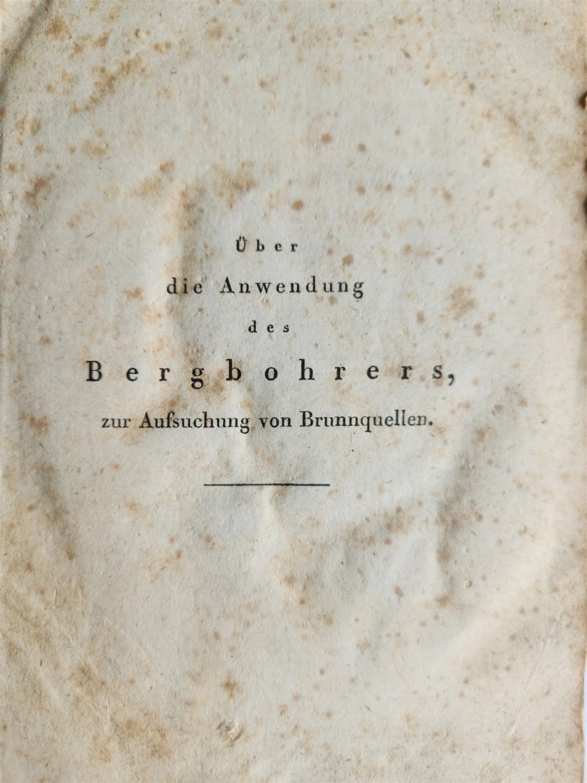 1824 WELL DRILLING MANUAL antique ILLUSTRATED w/ 20 FOLDING PLATES in GERMAN - 3