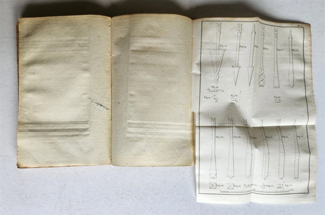 1824 WELL DRILLING MANUAL antique ILLUSTRATED w/ 20 FOLDING PLATES in GERMAN - 7