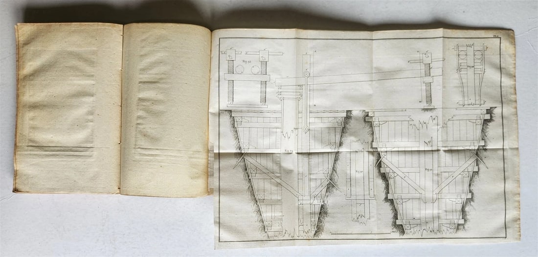 1824 WELL DRILLING MANUAL antique ILLUSTRATED w/ 20 FOLDING PLATES in GERMAN - 9