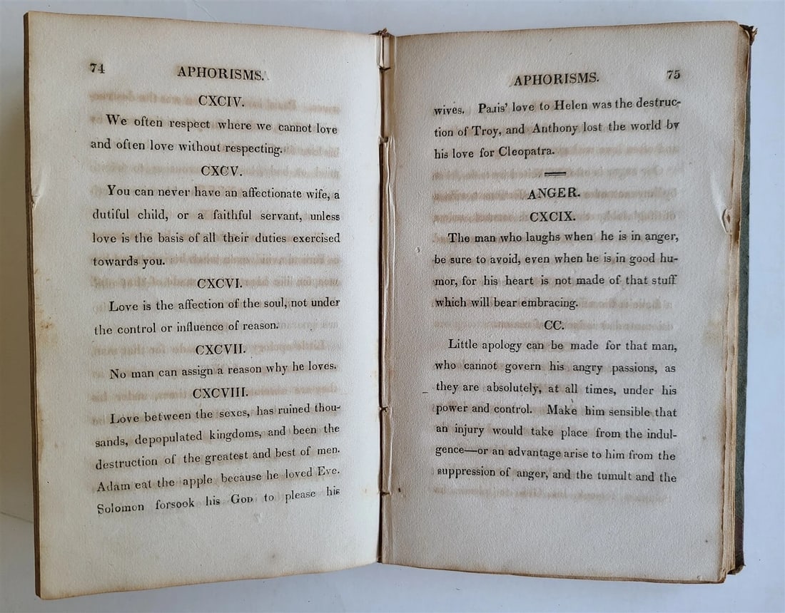 1823 APHORISMS on MEN PHYSIOGNOMY a POEM & BLESSINGS of POVETRY antique AMERICAN - 3