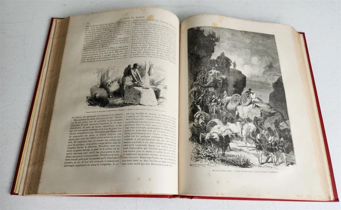 1869 HISTORY VOYAGES ILLUSTRATED antique NEW ZEALAND CEYLON SRI LANKA INDIA USA - 12