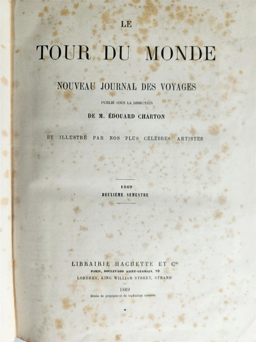 1869 HISTORY VOYAGES ILLUSTRATED antique NEW ZEALAND CEYLON SRI LANKA INDIA USA - 3