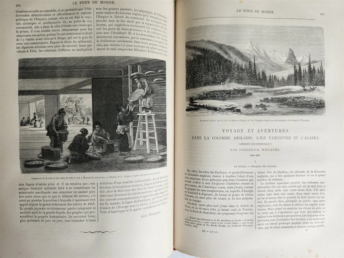 1869 HISTORY VOYAGES ILLUSTRATED antique NEW ZEALAND CEYLON SRI LANKA INDIA USA - 6