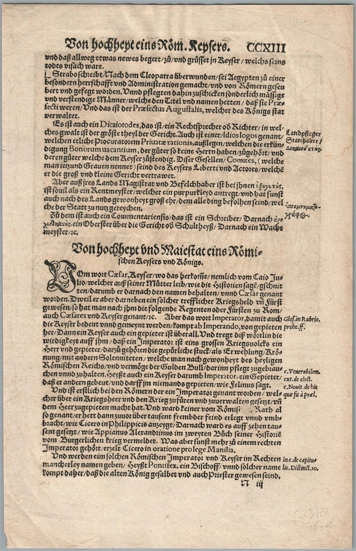 1550 ENGRAVING antique from Justin Gobler Der Rechten Spiegel Law BOOK 16th cent - 2