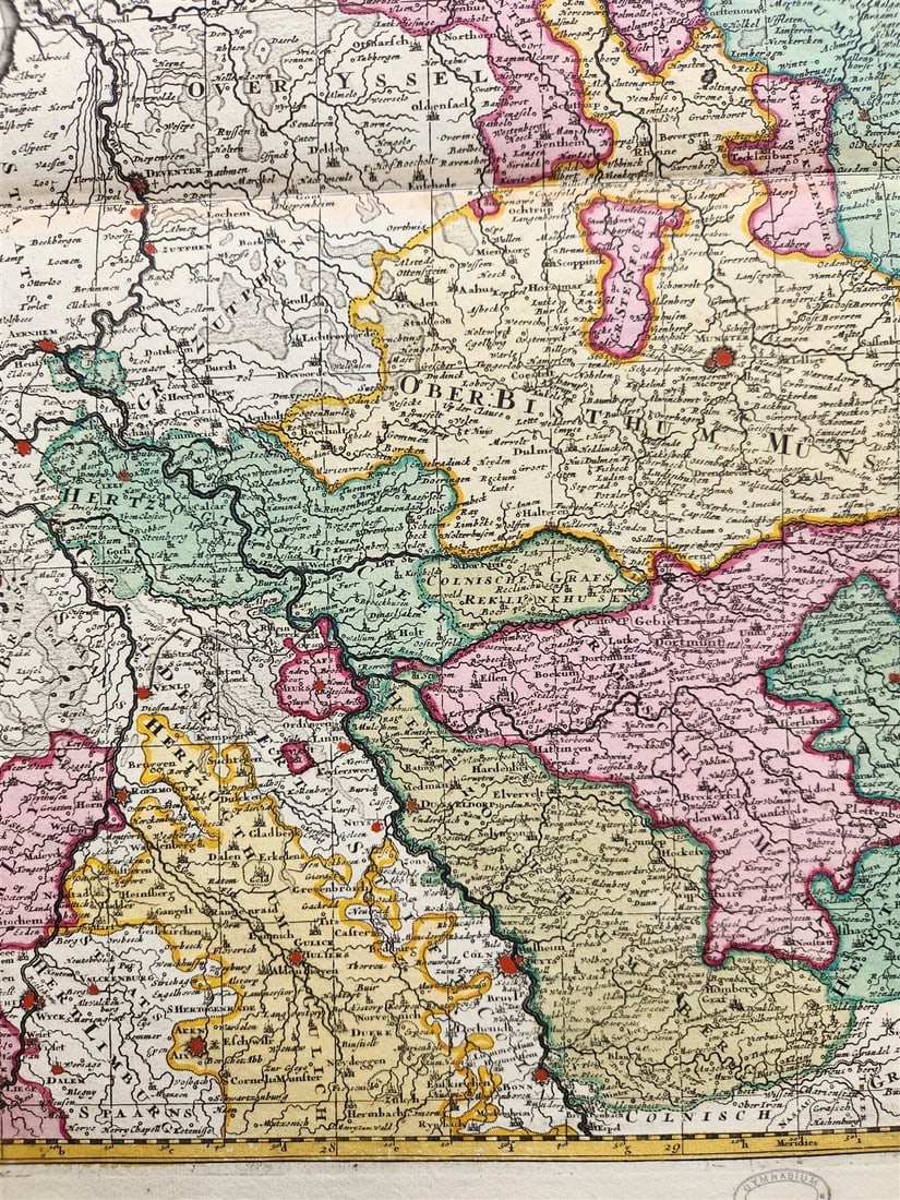1689 GERMANY WESTPHALIAE CIRCULUS antique MAP by N. Visscher - Peter Schenk - 5