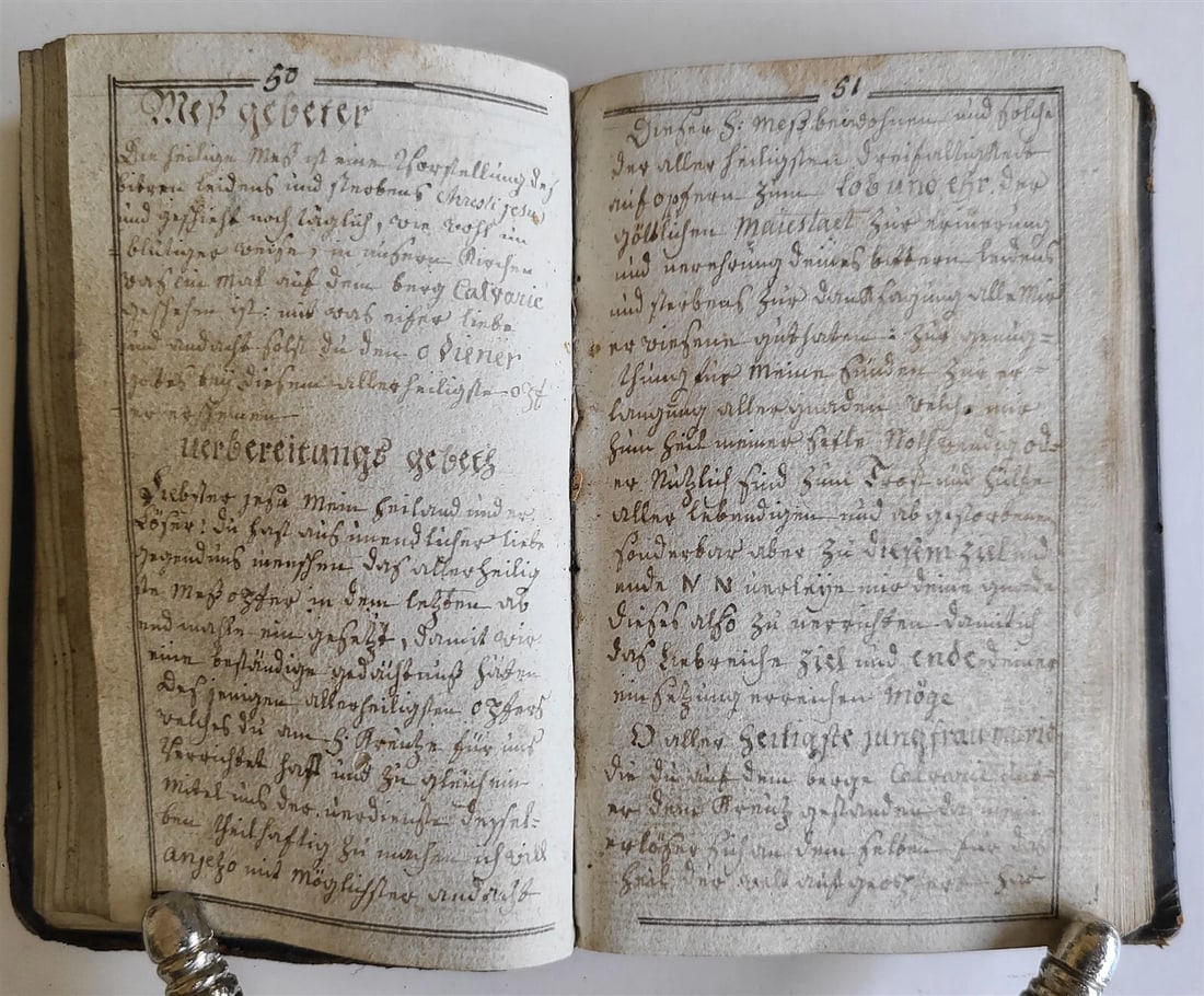 1861 GERMAN MANUSCRIPT PRAYER BOOK antique 195 pages - 5