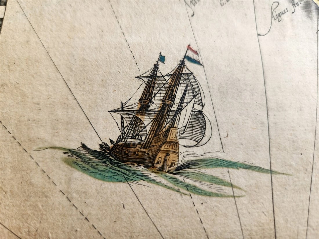 1640 MAP of VALENTIA SPAIN by WILLEM BLAEU antique AUTHENTIC hand colored - 4