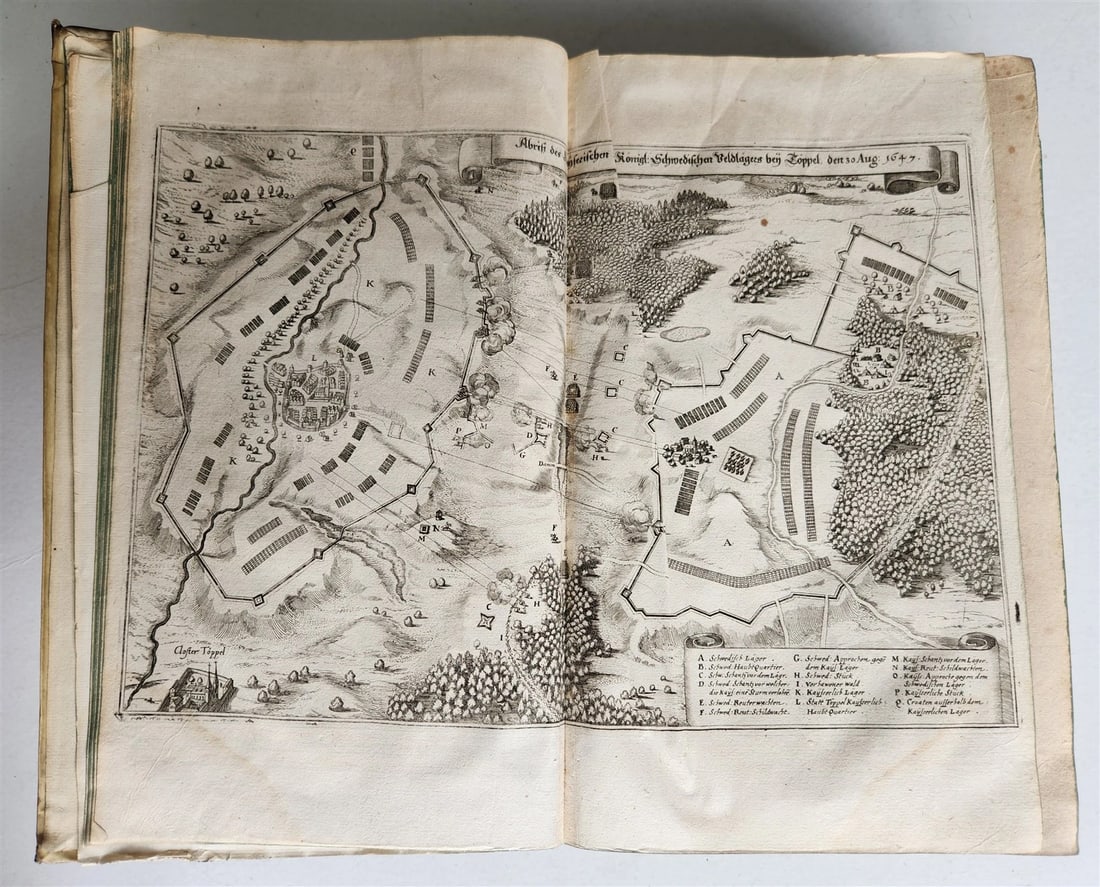 1663 EUROPEAN HISTORY ILLUSTRATED w/ OVER 80 ENGRAVINGS antique VELLUM FOLIO - 11