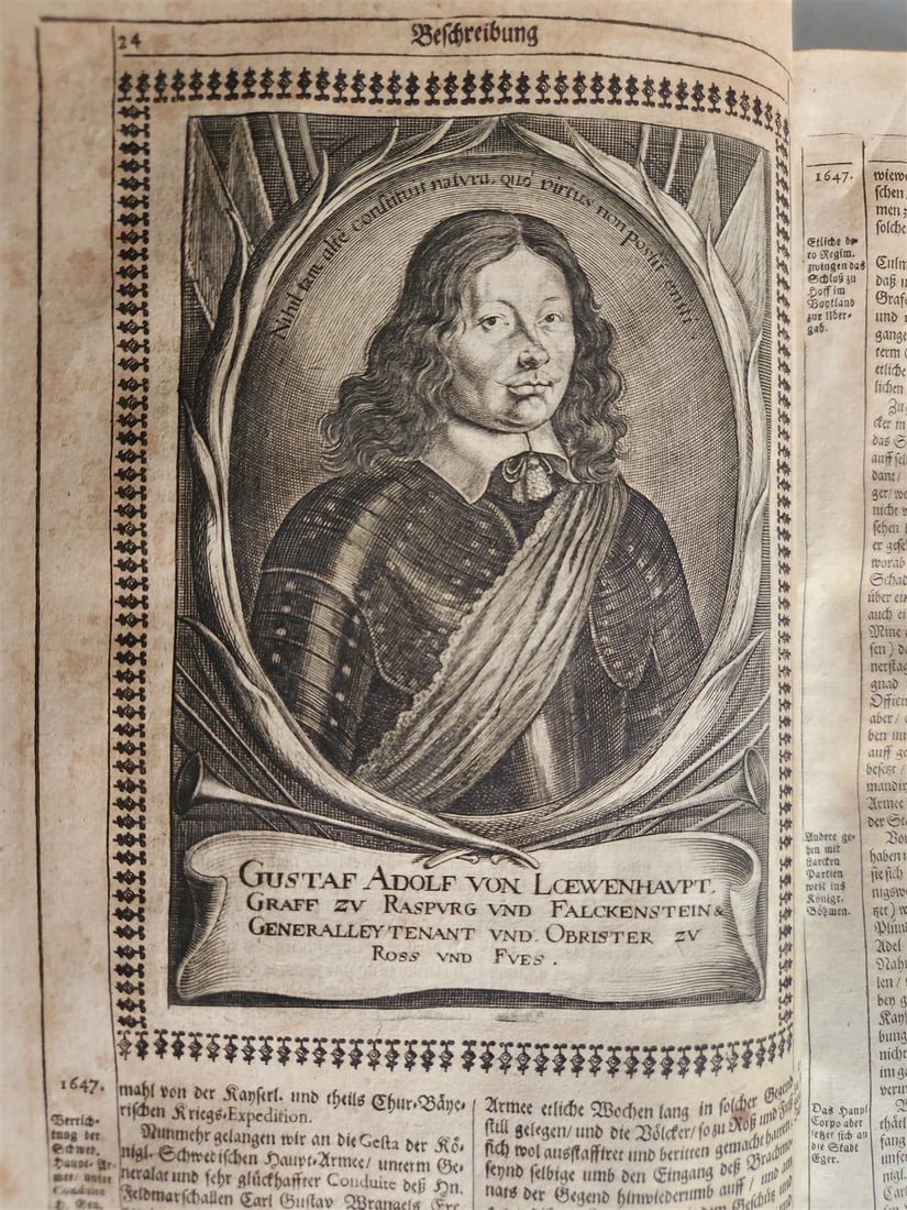1663 EUROPEAN HISTORY ILLUSTRATED w/ OVER 80 ENGRAVINGS antique VELLUM FOLIO - 13