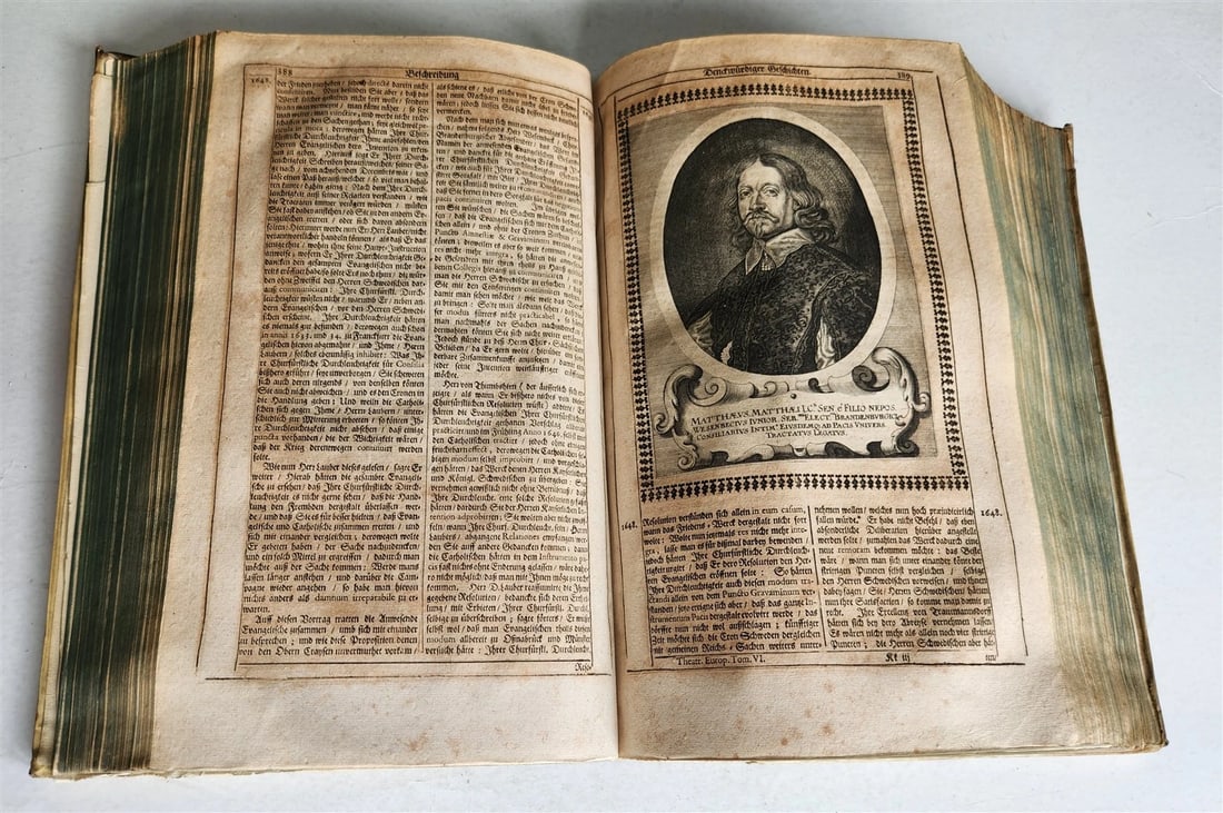 1663 EUROPEAN HISTORY ILLUSTRATED w/ OVER 80 ENGRAVINGS antique VELLUM FOLIO - 16