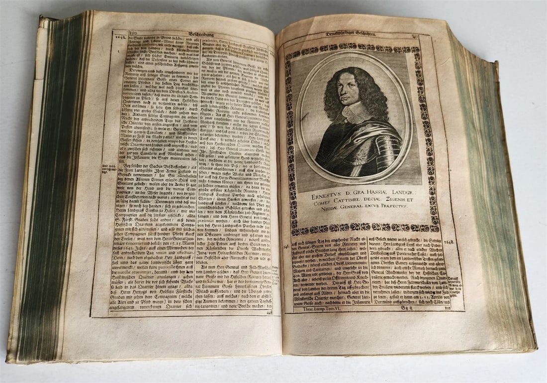 1663 EUROPEAN HISTORY ILLUSTRATED w/ OVER 80 ENGRAVINGS antique VELLUM FOLIO - 17