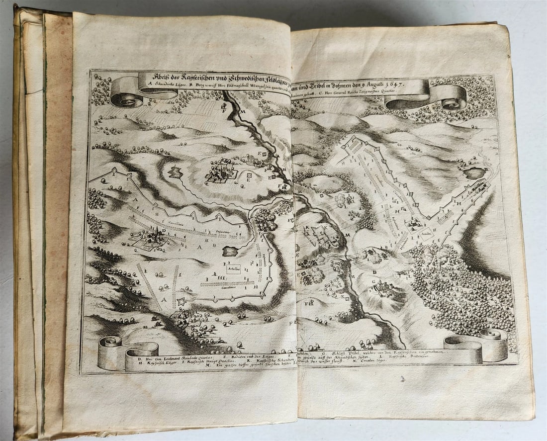 1663 EUROPEAN HISTORY ILLUSTRATED w/ OVER 80 ENGRAVINGS antique VELLUM FOLIO (1 of 20)