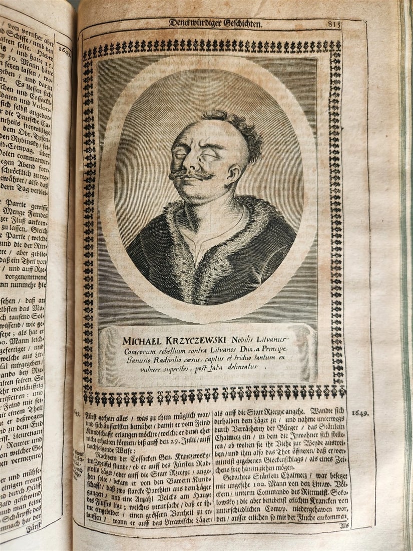 1663 EUROPEAN HISTORY ILLUSTRATED w/ OVER 80 ENGRAVINGS antique VELLUM FOLIO - 3