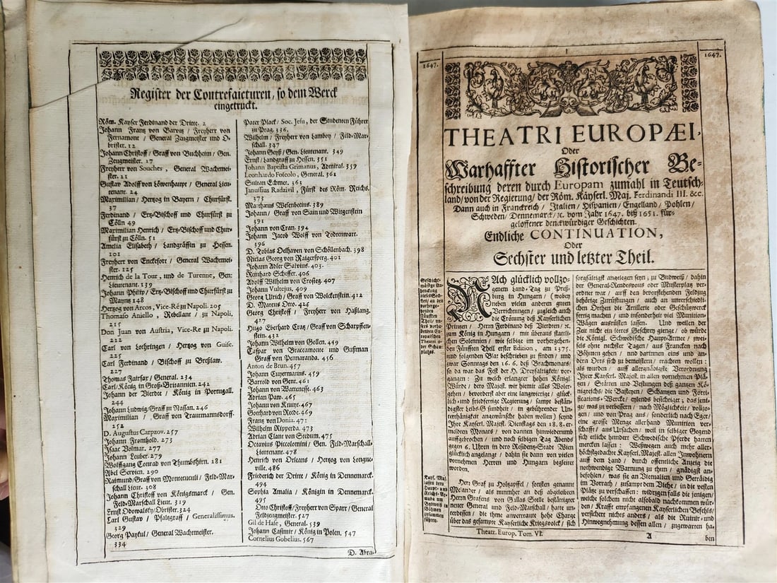 1663 EUROPEAN HISTORY ILLUSTRATED w/ OVER 80 ENGRAVINGS antique VELLUM FOLIO - 6
