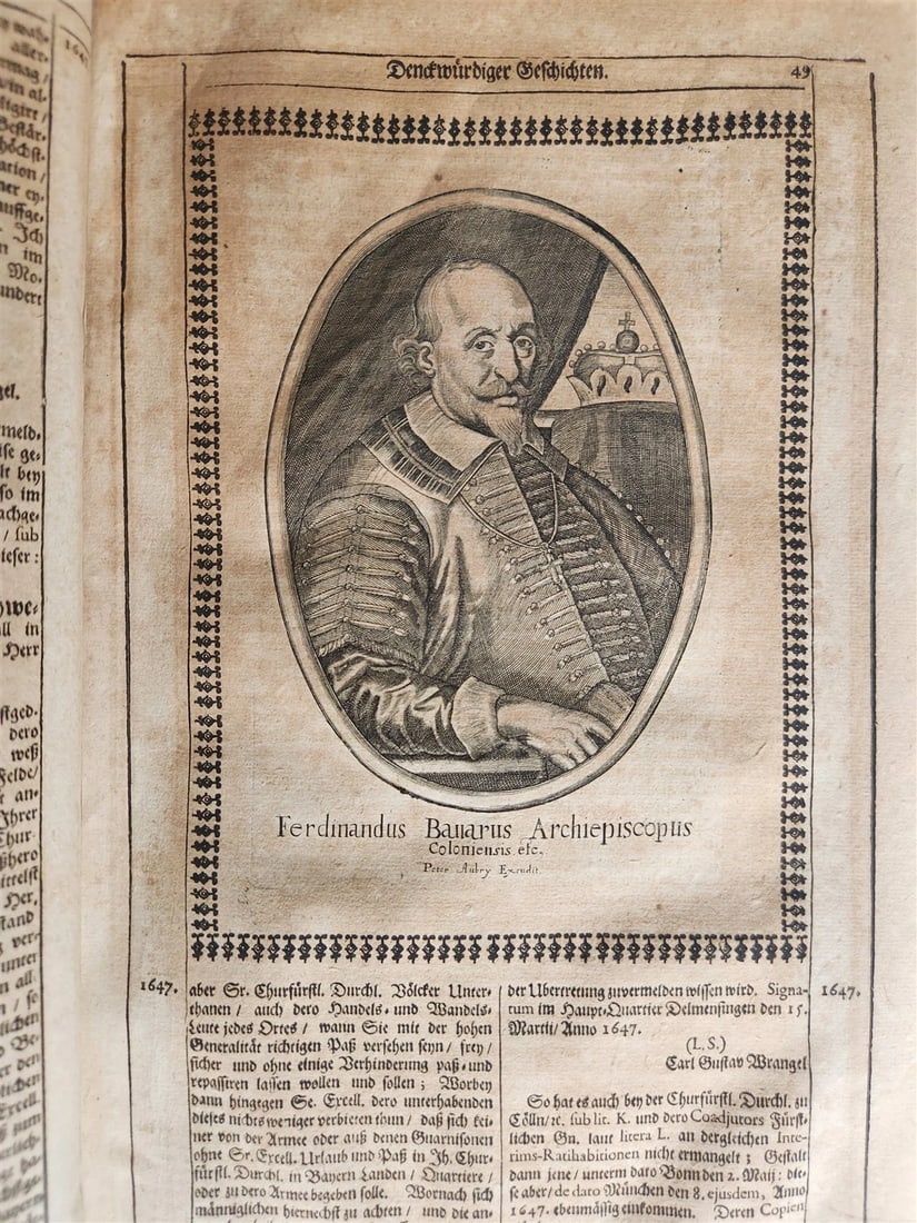 1663 EUROPEAN HISTORY ILLUSTRATED w/ OVER 80 ENGRAVINGS antique VELLUM FOLIO - 8