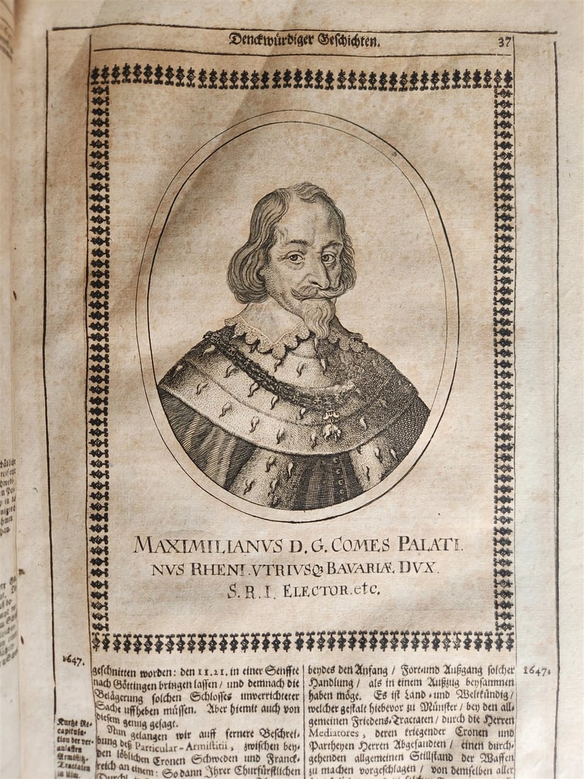 1663 EUROPEAN HISTORY ILLUSTRATED w/ OVER 80 ENGRAVINGS antique VELLUM FOLIO - 9