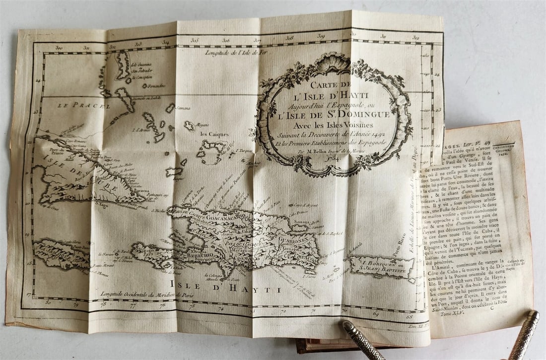 1754 HISTOIRE des VOYAGES antique vol.45 illustrated CUBA PANAMA VENEZUELA - 5
