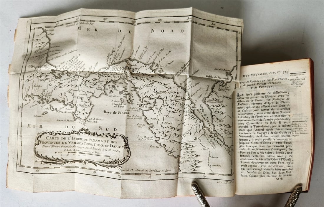 1754 HISTOIRE des VOYAGES antique vol.45 illustrated CUBA PANAMA VENEZUELA - 8