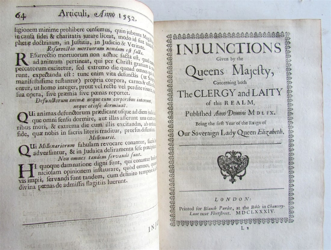 1684 Collection of articles w/ publick records of Church of England antique - 12