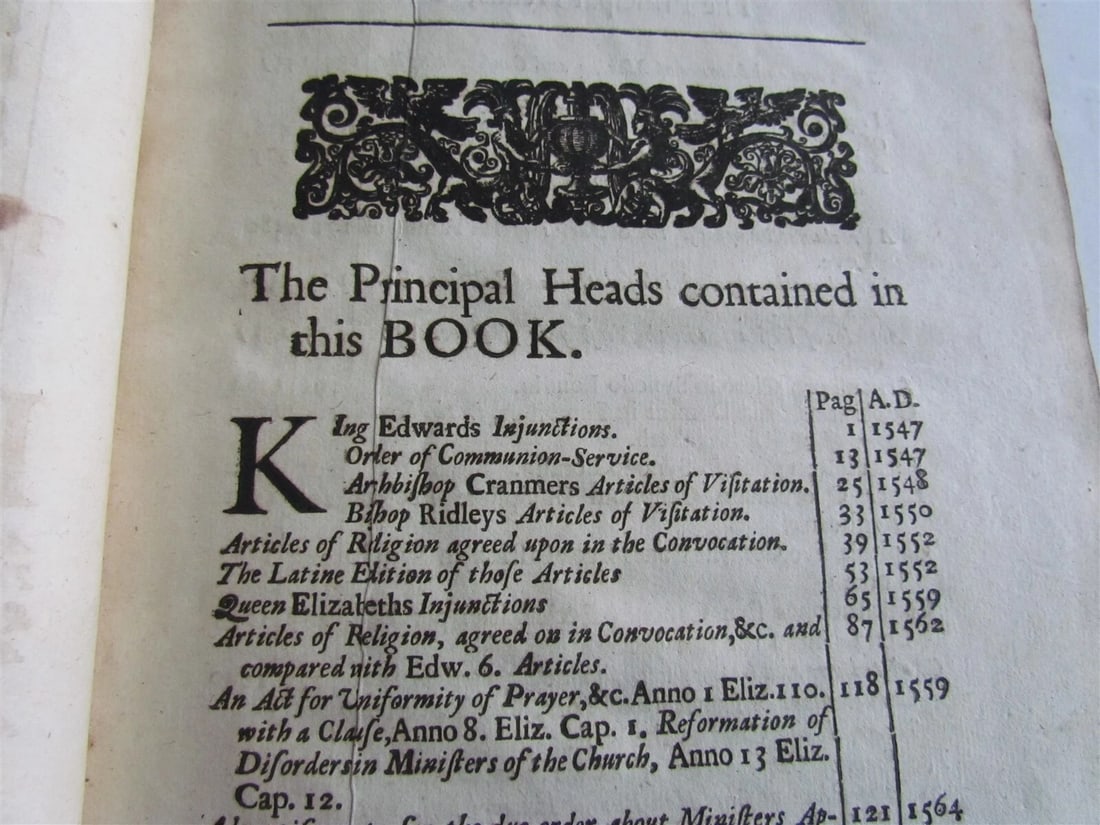 1684 Collection of articles w/ publick records of Church of England antique - 9