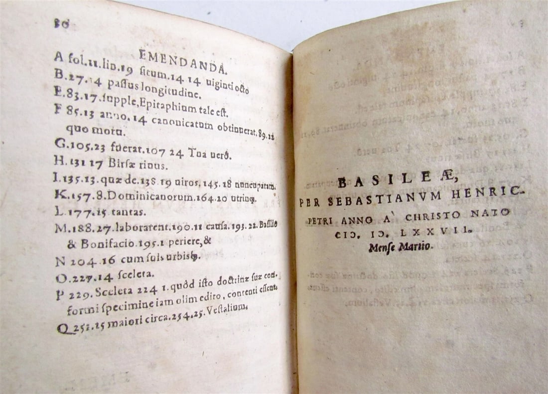 1577 HISTORY of BASEL in LATIN antique 16th CENTURY ILLUSTRATED w/ MAP - 7
